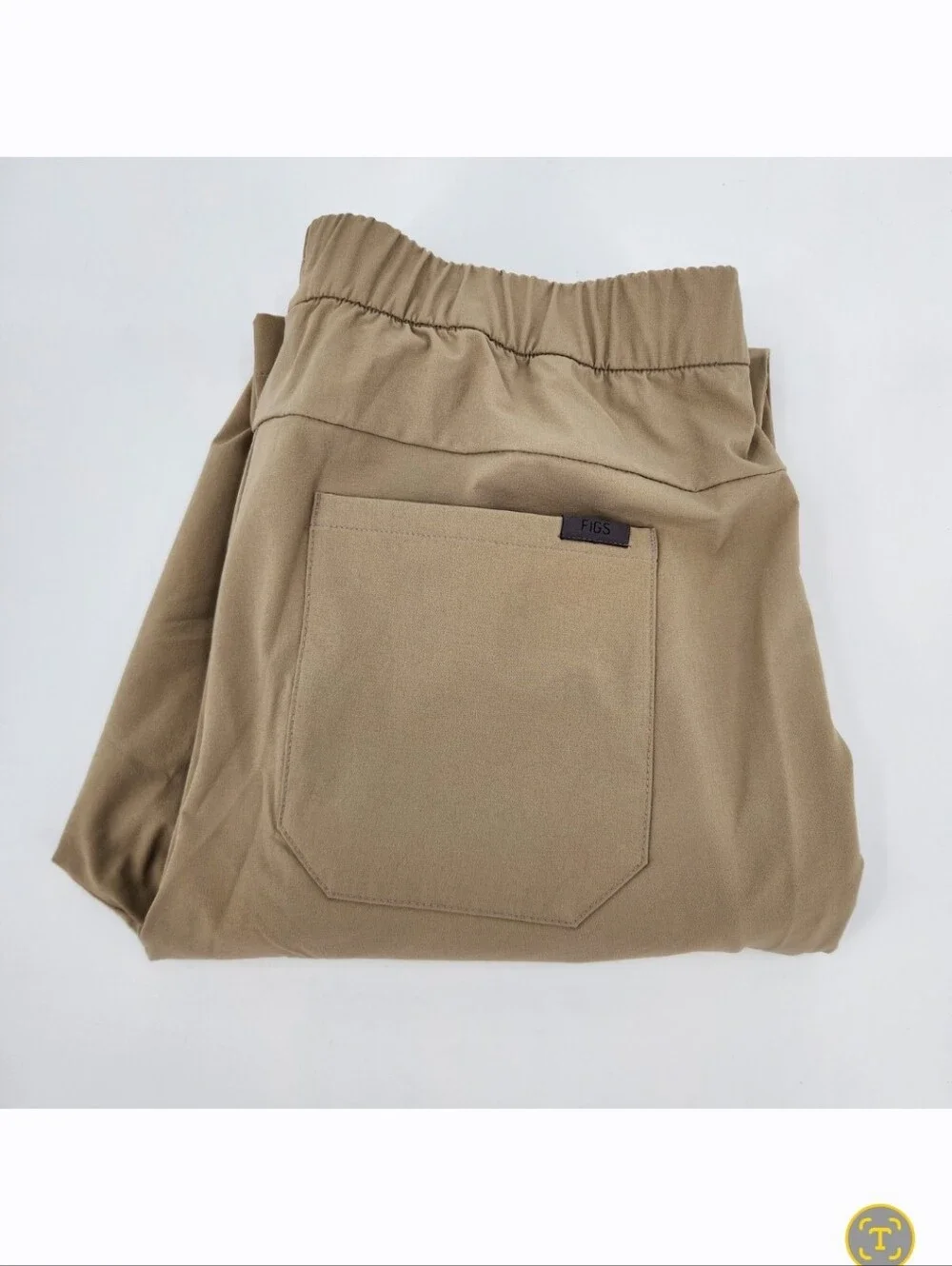 Figs Mens Technical Utility Pro Scrub Pants Mens Size Medium Khaki Scrubs Tan